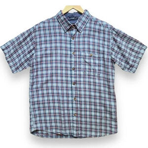 Flyshacker Clothing Co Plaid Short Sleeve Button Up Shirt Men’s Large